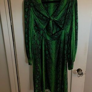 Trashy Diva dress snake print with front cutout and ties worn once
